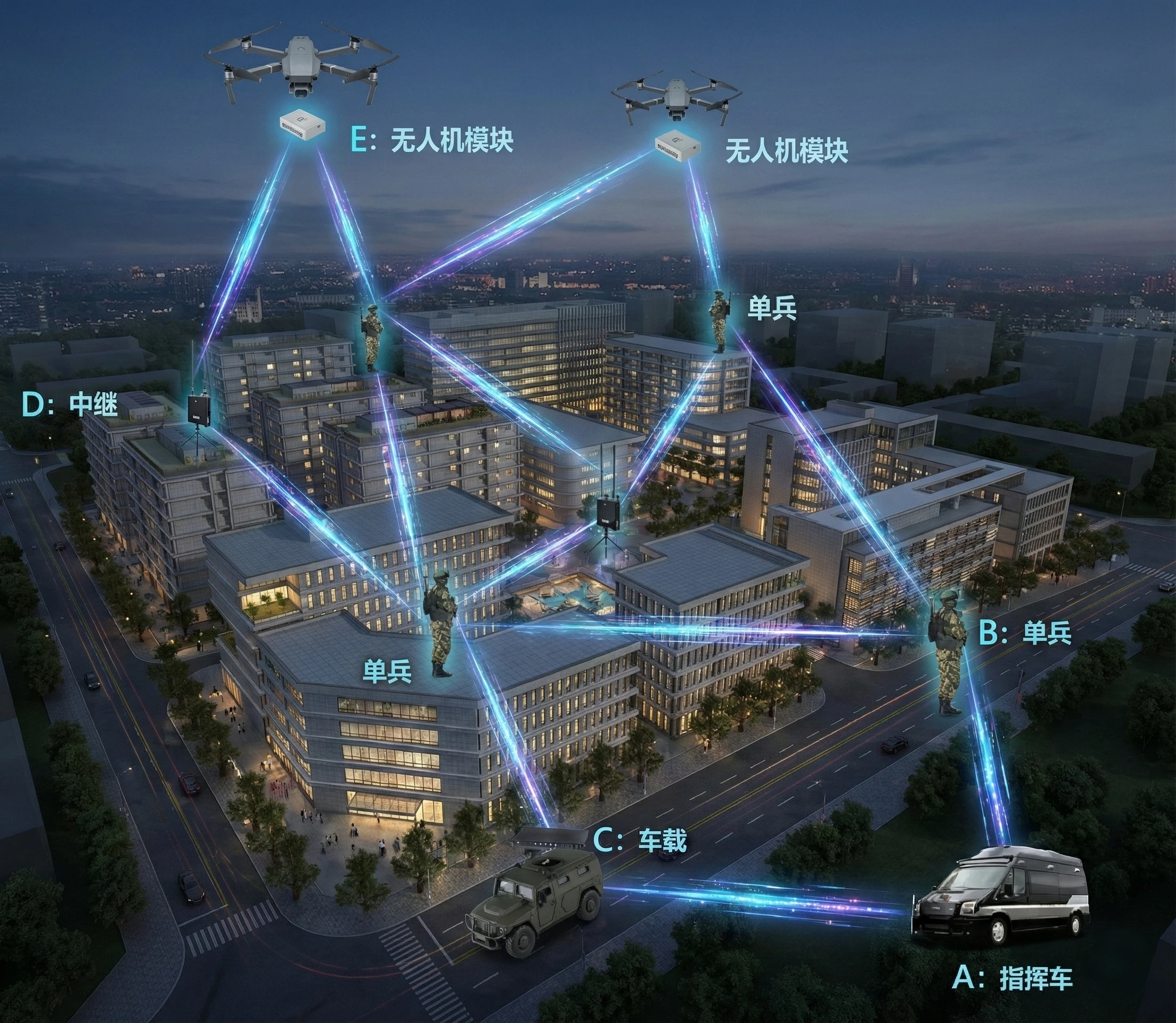 城市消防/高层地下通信拓扑图